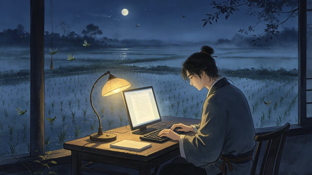 王光卫诗词《清平乐·村居夜作》